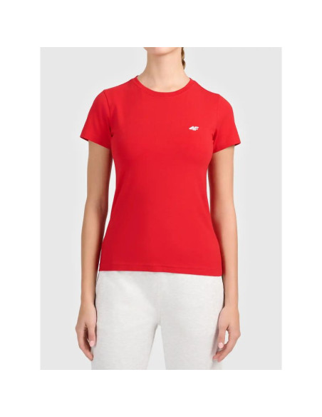 T-shirt slim bawełniany damski 4f 4fwaw26ttshf3500-62s