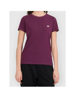 T-shirt slim bawełniany damski 4f 4fwaw26ttshf3500-60s