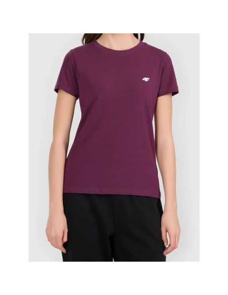 T-shirt slim bawełniany damski 4f 4fwaw26ttshf3500-60s