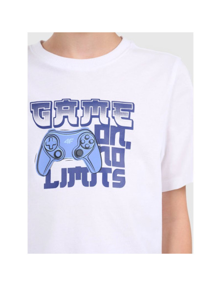 T-shirt z nadrukiem chłopięcy 4f 4fjwaw26ttshm3517-10s