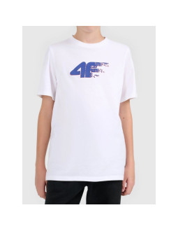 T-shirt z nadrukiem chłopięcy 4f 4fjwaw26ttshm3515-10s