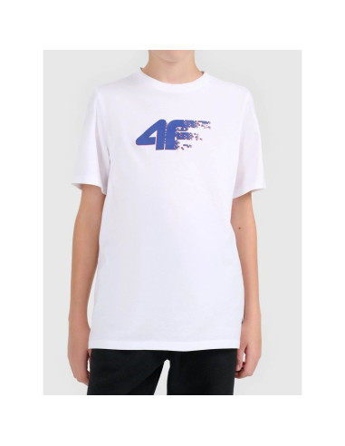 T-shirt z nadrukiem chłopięcy 4f 4fjwaw26ttshm3515-10s