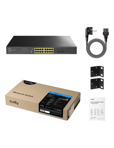 Cudy gs1020ps2 łącza sieciowe gigabit ethernet (10/100/1000) obsługa poe czarny