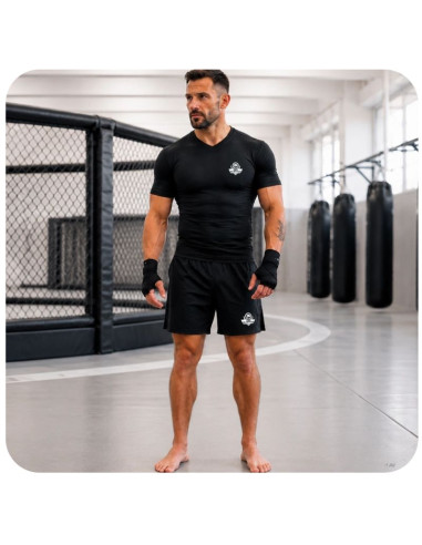 Koszulka kompresyjna męska czarna combatwear | dbx bushido