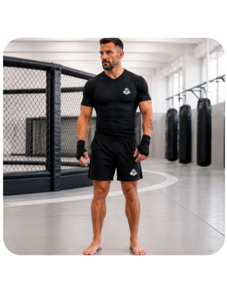 Koszulka kompresyjna męska czarna combatwear | dbx bushido