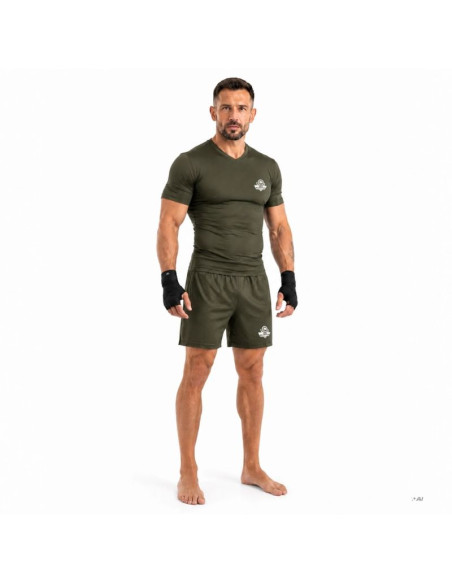 Koszulka kompresyjna męska army green combatwear | dbx bushido