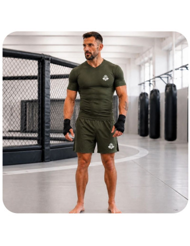 Koszulka kompresyjna męska army green combatwear | dbx bushido