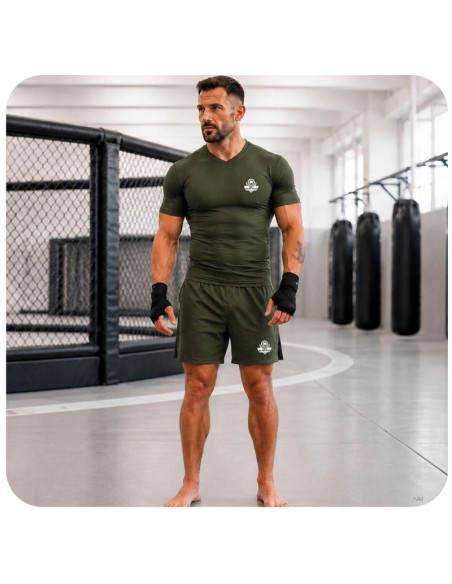 Koszulka kompresyjna męska army green combatwear | dbx bushido