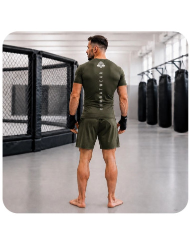 Koszulka kompresyjna męska army green combatwear | dbx bushido