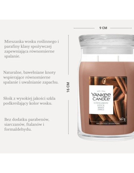 Świeca duża cinnamon stick yankee