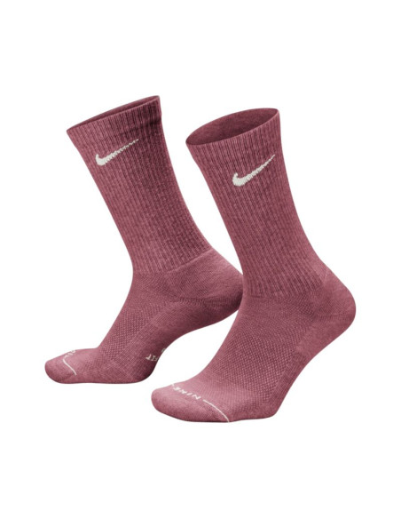 Skarpety nike everyday elevated 6 par beżowe, bordowe, różowe hq8021 910