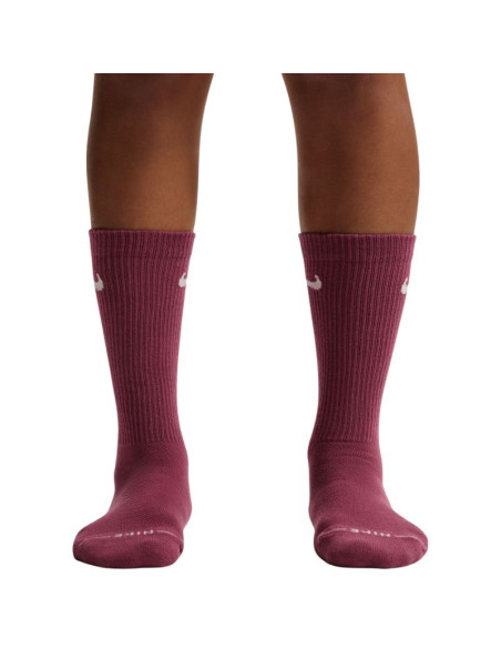 Skarpety nike everyday elevated 6 par beżowe, bordowe, różowe hq8021 910