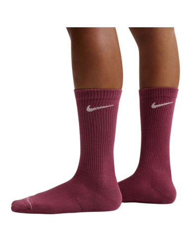 Skarpety nike everyday elevated 6 par beżowe, bordowe, różowe hq8021 910