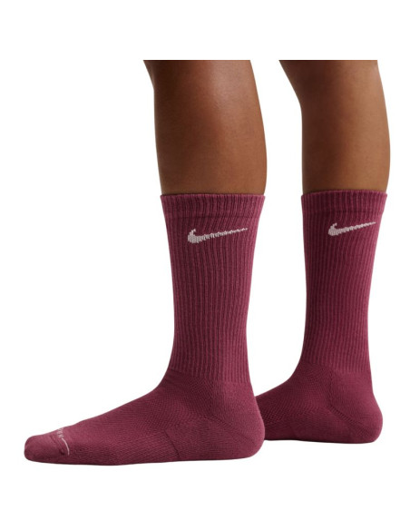 Skarpety nike everyday elevated 6 par beżowe, bordowe, różowe hq8021 910