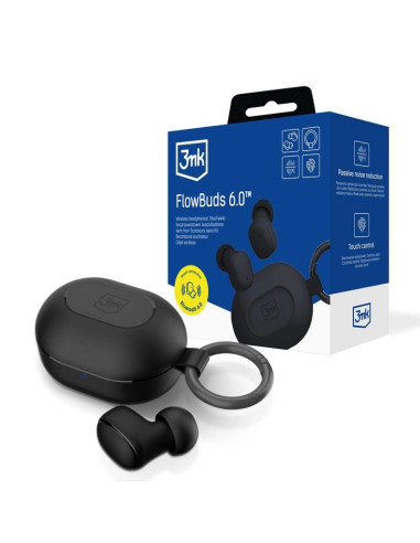 Słuchawki bezprzewodowe tws 3mk flowbuds 6.0 - czarne