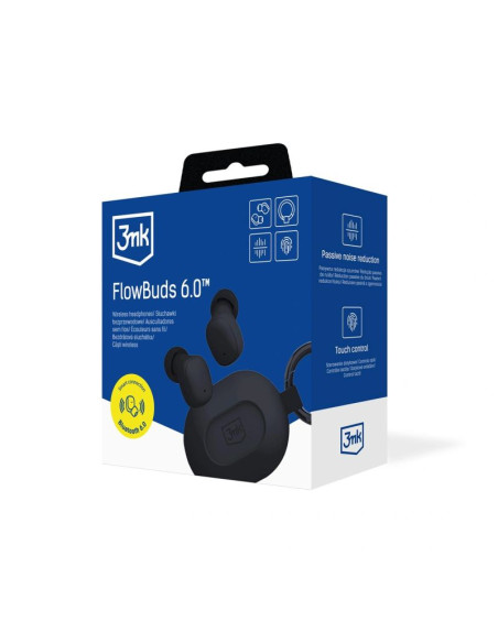 Słuchawki bezprzewodowe tws 3mk flowbuds 6.0 - czarne