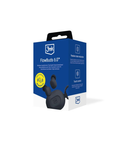 Słuchawki bezprzewodowe tws 3mk flowbuds 6.0 - czarne