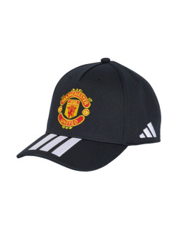 Czapka z daszkiem dla dzieci adidas manchester united czarna kt0654