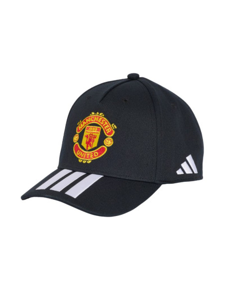 Czapka z daszkiem dla dzieci adidas manchester united czarna kt0654