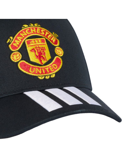 Czapka z daszkiem dla dzieci adidas manchester united czarna kt0654