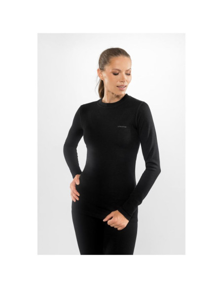 Bielizna damska viking meriboo lady set merino czarna   s