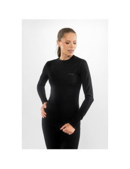 Bielizna damska viking meriboo lady set merino czarna   l