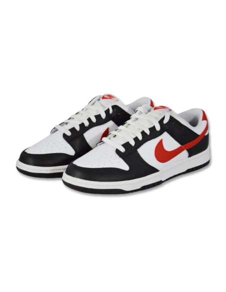 Męskie buty sportowe nike dunk low retro black/white/red - fb3354-001
