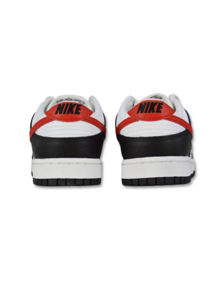 Męskie buty sportowe nike dunk low retro black/white/red - fb3354-001