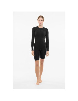 Bielizna damska viking gaja longsleeve bamboo czarna   m