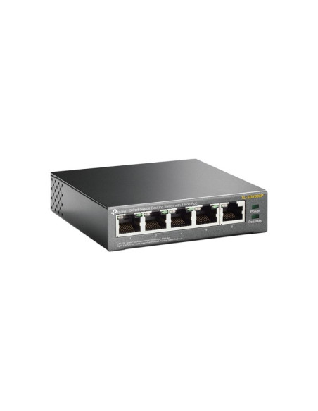 Tp-link tl-sg1005p nie zarządzany gigabit ethernet (10/100/1000) obsługa poe czarny