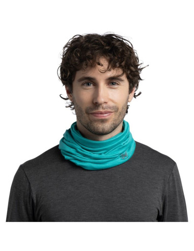 Bandana buff merino lightweight solid sea green   one size