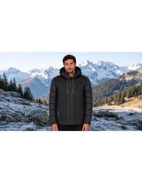 Kurtka męska geographical norway beachwood no constrast black-black db men 068 (wz7433h/gn-black / black)