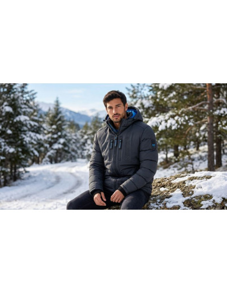 Kurtka męska geographical norway beachwood dgrey-blue db men 068 bs4 (wu6633h/gn-dark grey)
