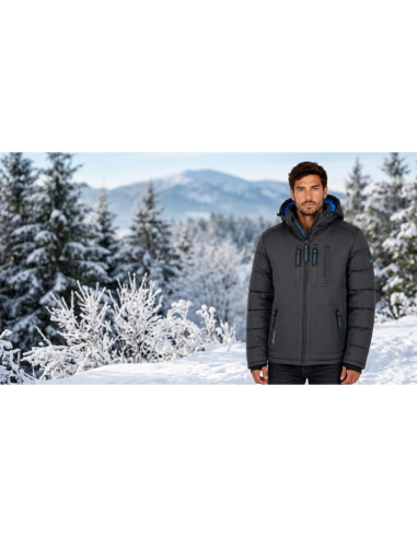 Kurtka męska geographical norway beachwood dgrey-blue db men 068 bs4 (wu6633h/gn-dark grey)