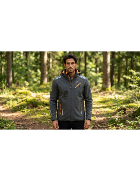 Softshell męski geographical norway royaute dgrey-orange gtx men 068 (ww4643h/gn-dark grey / orange)