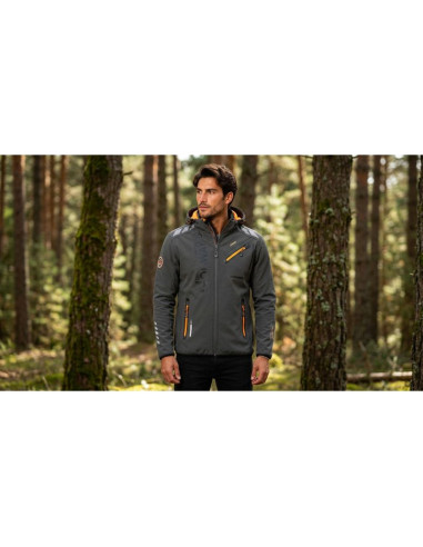 Softshell męski geographical norway royaute dgrey-orange gtx men 068 (ww4643h/gn-dark grey / orange)