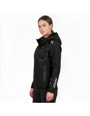 Kurtka softshellowa damska geographical norway reine femme sportowa outdoorowa czarna (ww2621f-gn-blackblack)