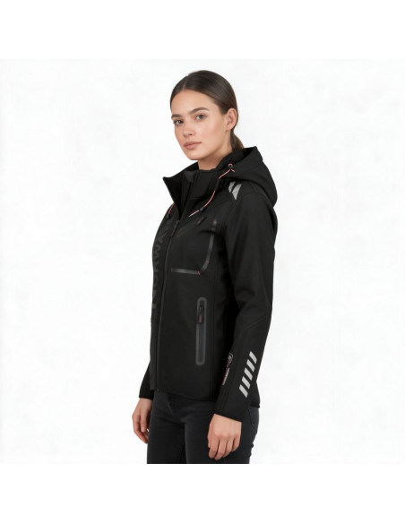 Kurtka softshellowa damska geographical norway reine femme sportowa outdoorowa czarna (ww2621f-gn-blackblack)
