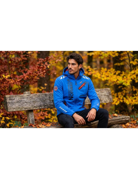 Softshell męski geographical norway royaute db royal blue  red men 068 (wy2170h/gn-royal blue / red)