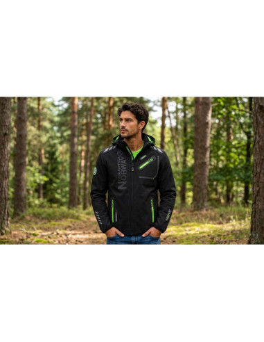 Softshell męski geographical norway royaute men ass a bs2 056 (wt1804h/gn-black / green)