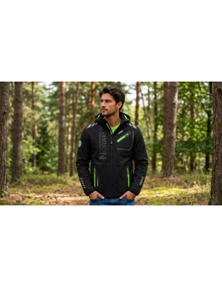 Softshell męski geographical norway royaute men ass a bs2 056 (wt1804h/gn-black / green)