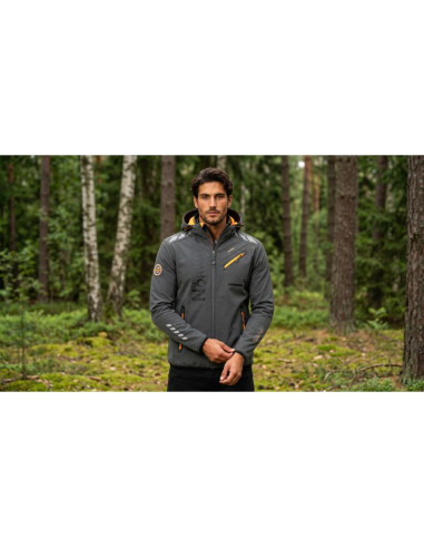 Softshell męski geographical norway royaute men ass a bs2 056 (wt1804h/gn-dark grey / orange)