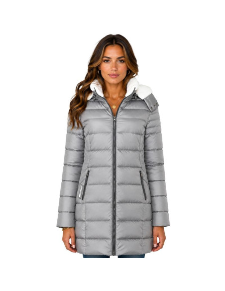 Parka damska geographical norway carenne lgrey db lady 0116 (wz5513f/gn-light grey)