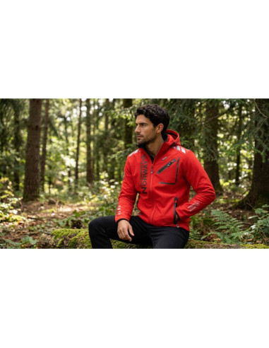 Softshell męski geographical norway royaute men ass a bs2 056 (wt1804h/gn-red / black)