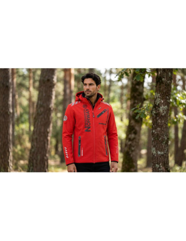 Softshell męski geographical norway royaute men ass a bs2 056 (wt1804h/gn-red / black)