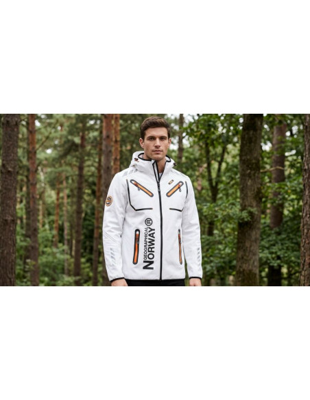 Softshell męski geographical norway rainbow men white ques 056 size xl (wu1270h/gn-white)