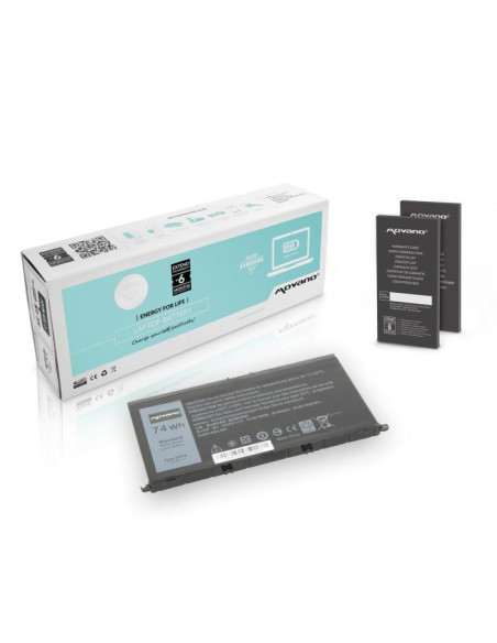 Bateria movano do notebooka dell inspiron 15 (7557), 15 (7559), 357f9 (10.8v-11.1v) (6600 mah)