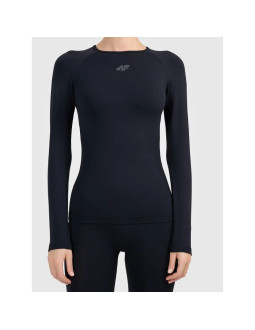 Bezszwowa bielizna narciarska, termoaktywna, z wykończeniem szybkoschnącym - longsleeve damski 4f 4fwaw26useaf326-20s