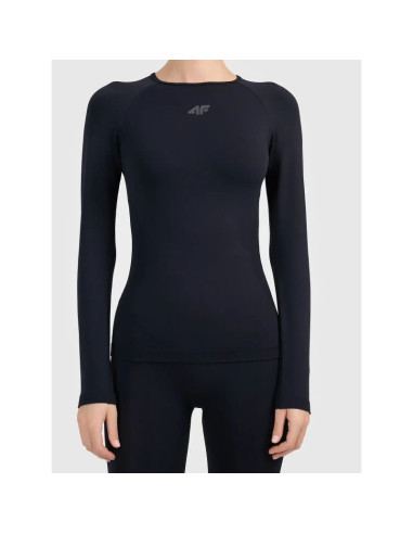 Bezszwowa bielizna narciarska, termoaktywna, z wykończeniem szybkoschnącym - longsleeve damski 4f 4fwaw26useaf326-20s