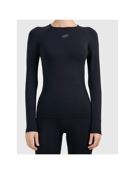 Bezszwowa bielizna narciarska, termoaktywna, z wykończeniem szybkoschnącym - longsleeve damski 4f 4fwaw26useaf326-20s